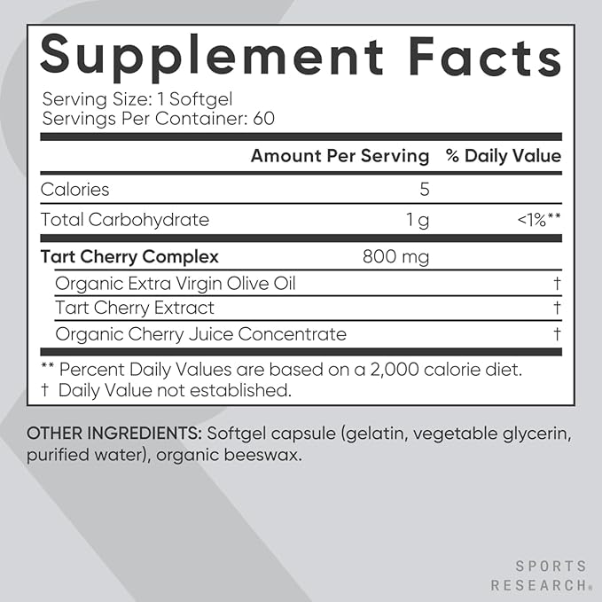 Sports Research Tart Cherry Concentrate (60 Liquid