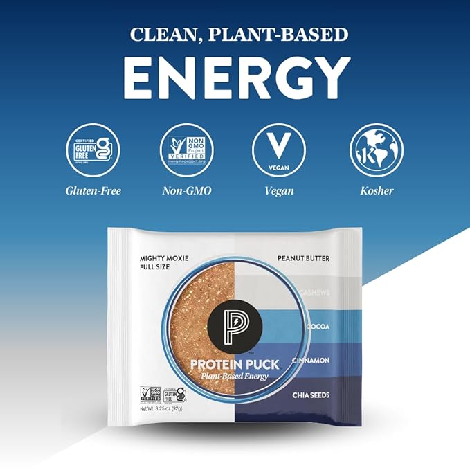 Protein Puck Plant Based Bars 13 grams 16 Count (1 Pack)