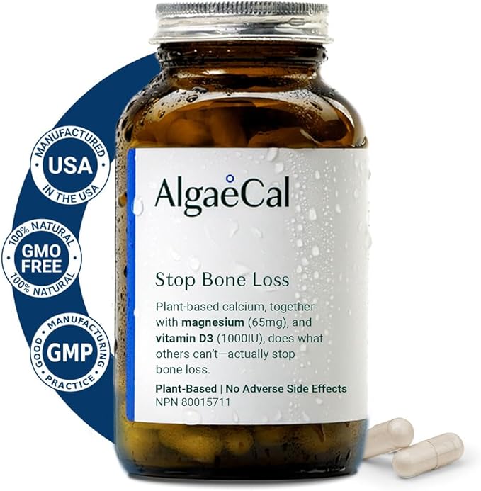 ALGAECAL - Plant Based Calcium Supplement D3 (1000 (1000 IU) 13 Minerals (750 mg) 90 Veggie