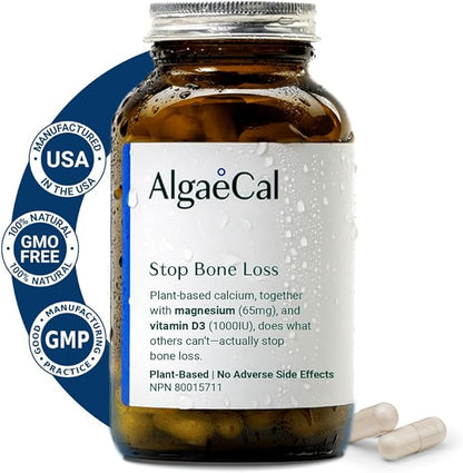 ALGAECAL - Plant Based Calcium Supplement D3 (1000 (1000 IU) 13 Minerals (750 mg) 90 Veggie