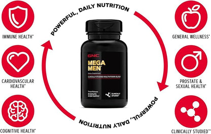 GNC Mega Men Multivitamin 180 Count
