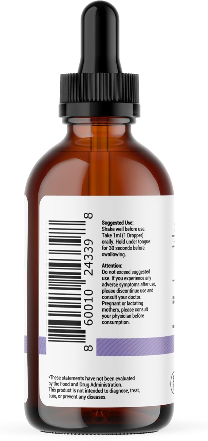 Kids Magnesium Glycinate Liquid Drops – Sugar Free Liquid Magnesium Drops, Happy Calm for Kids Calming Supplement Complex – Magnesium for Children & Nighttime Sleep, Pineapple Flavor 2 Fl Oz.