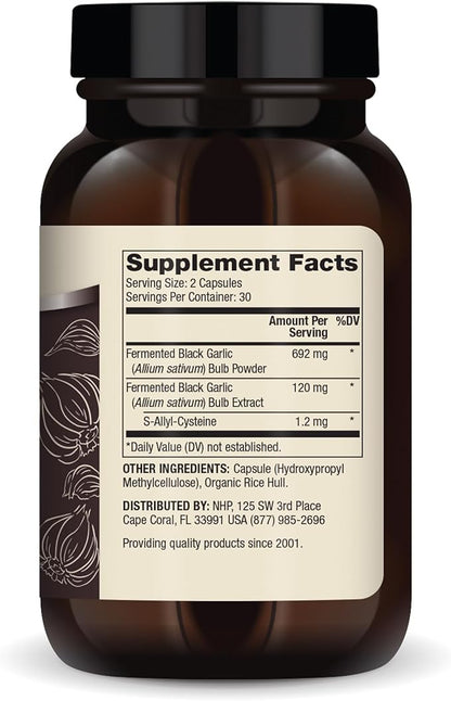 Dr. Mercola Fermented Black Garlic, 90 (180 Capsules),