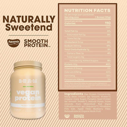 BEAM Be Amazing Vegan Protein Powder 20g Plant-Based 25 Servings