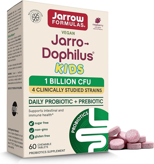 Jarrow Formulas Jarro-Dophilus Kids Probiotics and 1 Billion 60 Sugar-Free 30 Day