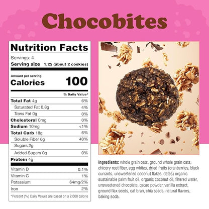 Alyssa’s Chocobites ⎸ Gluten Free Cookies, Healthy Snacks from the Bakery ⎸ Sugar Free Soft Cookies, Low Carb, Keto Protein Snacks ⎸ Gluten Free Snacks for Kids ⎸ 8 Cookies per box, 4 Pack