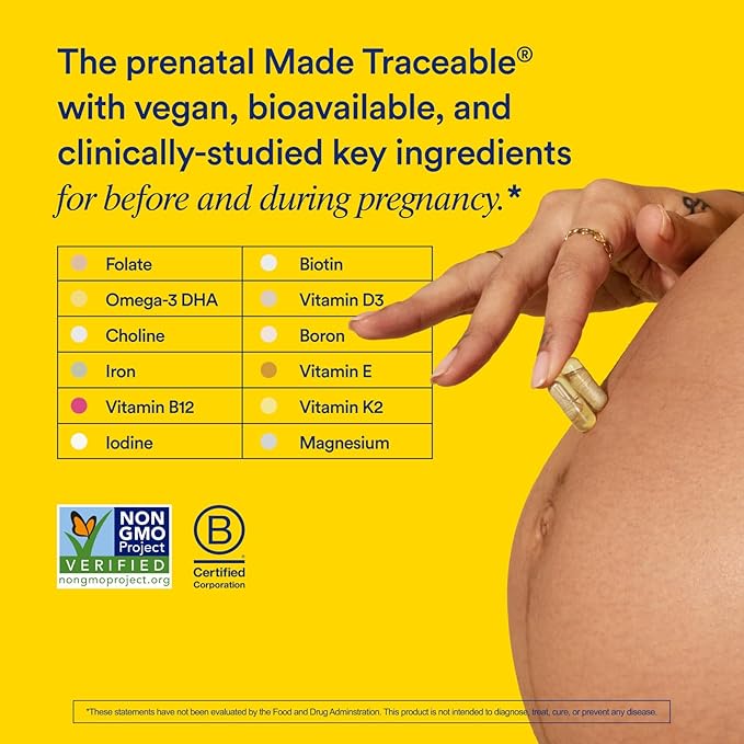 Ritual Essential for Women Prenatal Multivitamin: Omega-3 DHA D3 & K2, Non-GMO, 30 Days