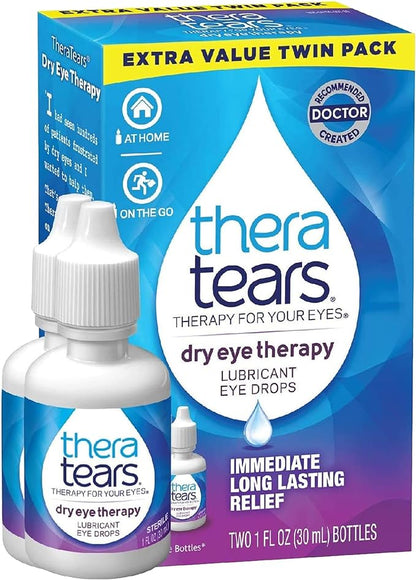 TheraTears Dry Eye Therapy Lubricant Eye (2 x 30mL Bottles) 30 Single-Use