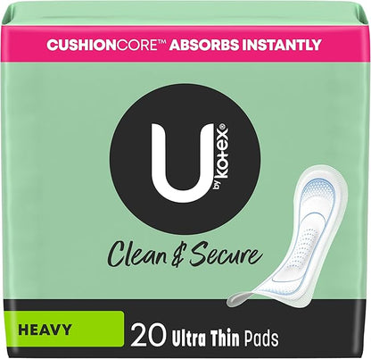 U by Kotex Ultra Thin Pads, 20 Count