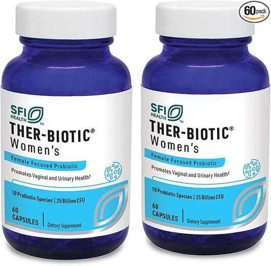 Klaire Labs Ther-Biotic Women Probiotics 25b CFU (60 Caps, 2 Pack)