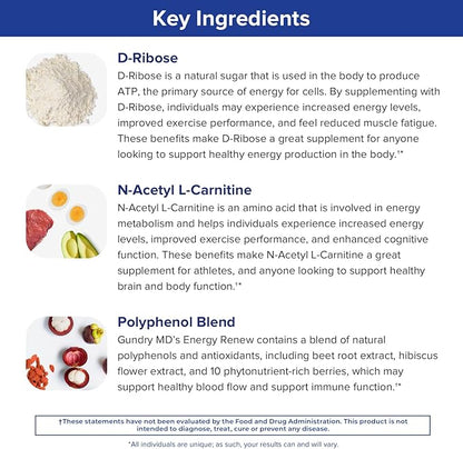 Gundry MD® Energy Renew Muscle Recovery and Cardiovascular Health Support Supplement, 30 Servings