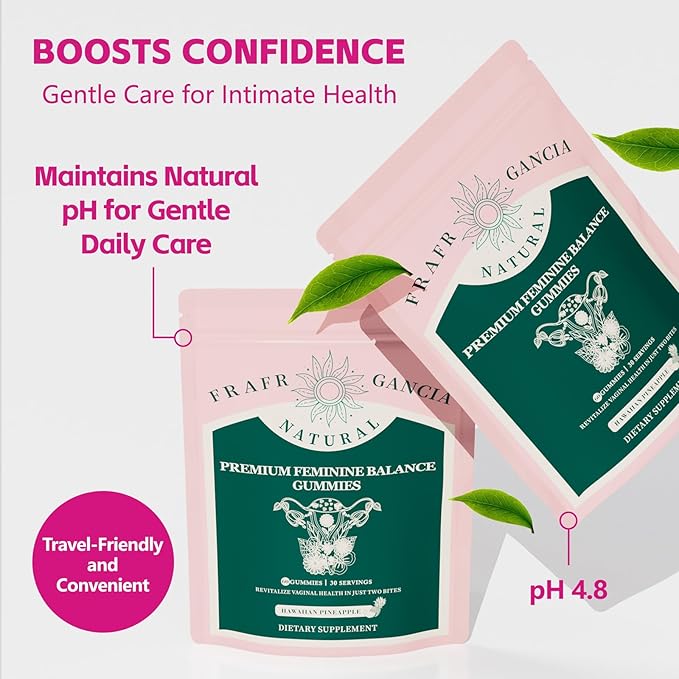 Premium feminine Balance Gummies for Women’s - Hawaiian Pineapple Gummies for Women PH Balance Support - Delicious PH Balance Gummies for Women’s with Immune Support - Vegetarian Friendly - 60 Count