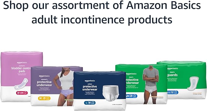 Amazon Basics Women's Protective Underwear, Incontinence 42 Count, (3 Packs 14)