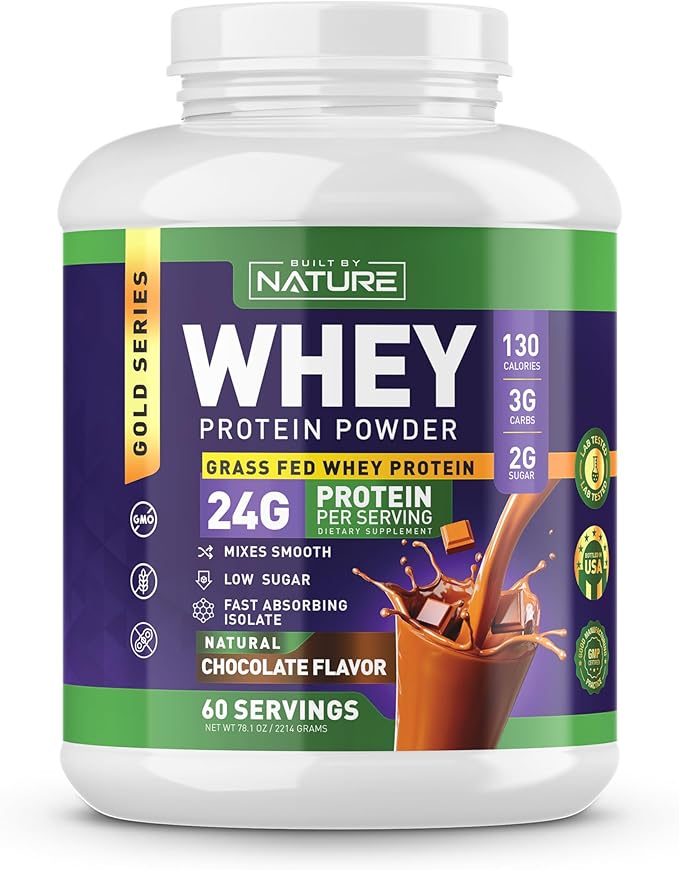 Whey Protein Powder 100% Pure 24g Protein, 60 Servings