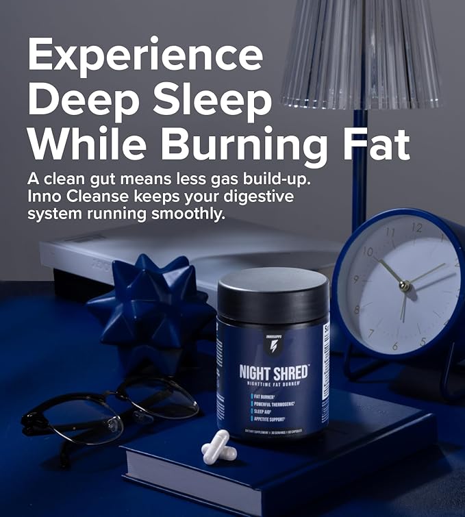 Night Shred Fat Burner and Natural 5-HTP, CLA, (60 Vegetarian