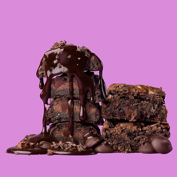 FITCRUNCH Snack Size Protein Bars, 6-Layer Baked Bar, 4g of Sugar, Gluten Free & Soft Cake Core (18 Bars, Chocolate Brownie)