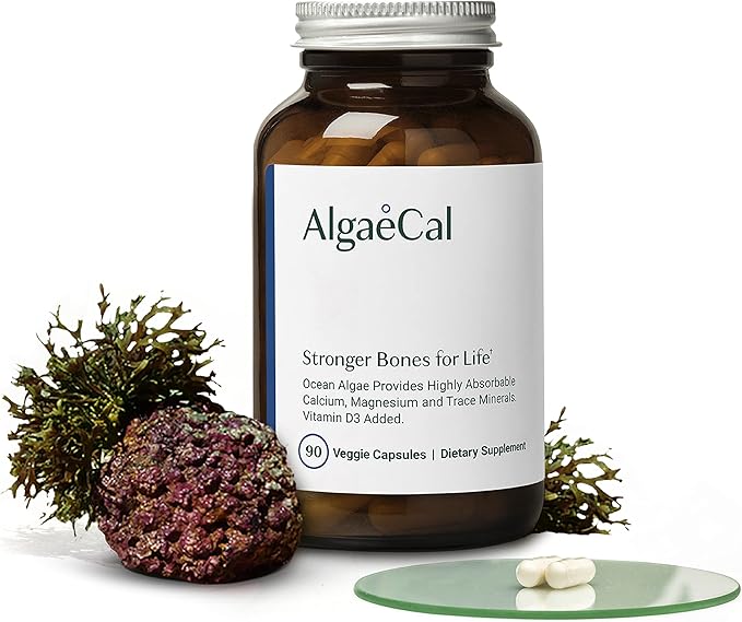 ALGAECAL - Plant Based Calcium Supplement D3 (1000 (1000 IU) 13 Minerals (750 mg) 90 Veggie