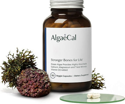 ALGAECAL - Plant Based Calcium Supplement D3 (1000 (1000 IU) 13 Minerals (750 mg) 90 Veggie