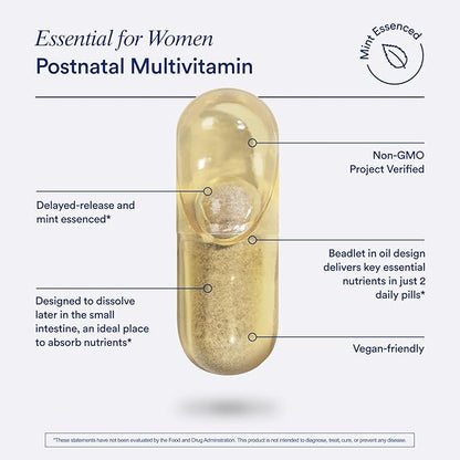 Ritual Postpartum Essentials Multivitamin Omega-3 DHA D3 & B12, Iodine,