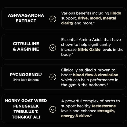 21,800mg Testosterone Booster for Men 8X Strength w. Ashwagandha, Tongkat Ali, Pycnogenol, Tribulus - Total T Male Enhancing Test Libido Booster + Muscle Builder Growth Testosterone Supplement for Men