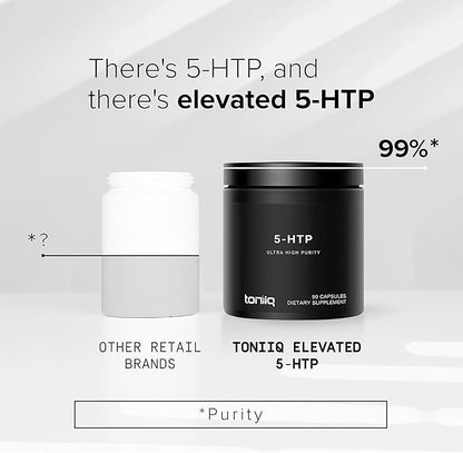 Toniiq Ultra High Strength 5HTP Capsules 99%+ Highly 12:1 Concentrated 200mg - 90 Veggie