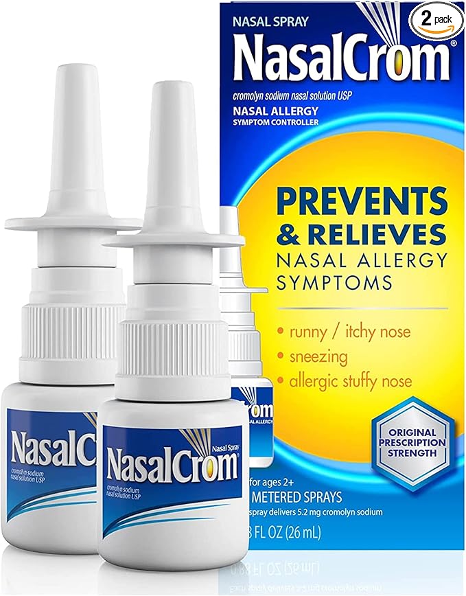 NasalCrom Nasal Spray Allergy Symptom Controller 200 Sprays .88 FL (2 Pack)