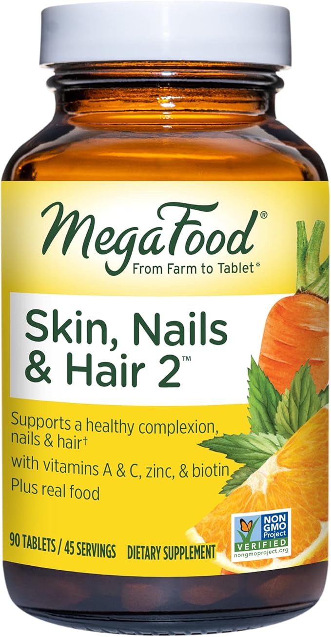 MegaFood Skin, Nails & Hair 2 B6, Vitamin 9 Food 90 Tabs (45 Servings)