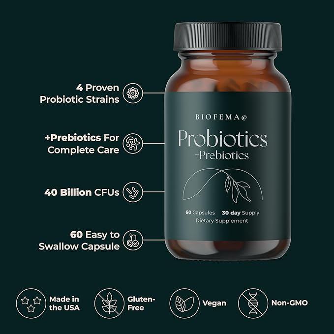 Probiotics + Prebiotics 40 Billion 4 Highly 60 Vegan