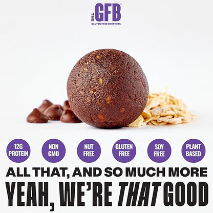 The GFB Fudge Brownie Cookie Protein Bites - Allergen Friendly & Nut Free - Gluten Free, Plant Based, Non GMO, Sustainably Made – Ridiculously Tasty, Healthy, Protein Energy Balls, 4 oz (6 Count)