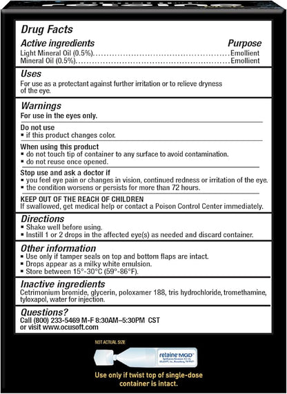 OCuSOFT Retaine MGD Ophthalmic Emulsion 30 Count 0.01 Fl