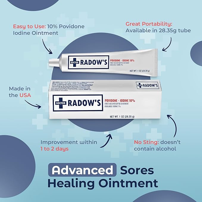 Povidone Iodine Antiseptic Ointment -10% Povidone 1 oz (28.35 g).