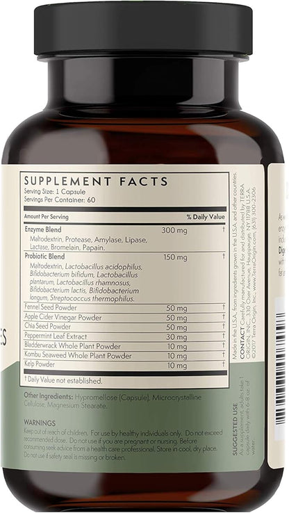 TERRA ORIGIN - Digestive Enzymes 60 Servings
