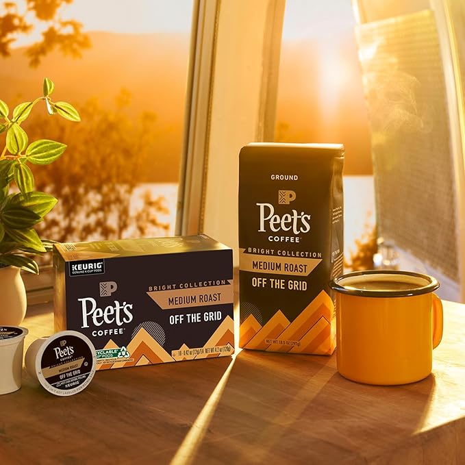 Peet's Coffee, Medium Roast Ground Coffee - Off the Grid Blend 10.5 Ounce Bag