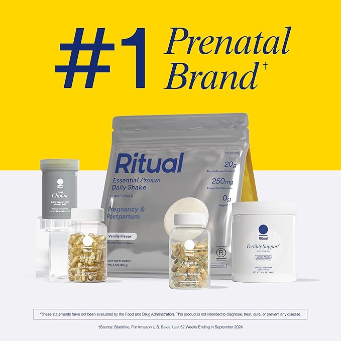 Ritual Essential for Women Prenatal Multivitamin: Omega-3 DHA D3 & K2, Non-GMO, 30 Days