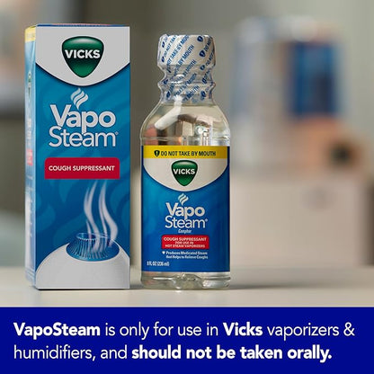 Vicks VapoSteam Medicated Liquid with Camphor, 8 Oz