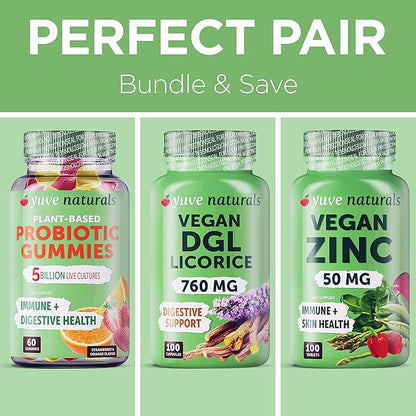 Yuve Vegan Multivitamin Gummies for Men B3, B6, B6, B12, B12, Biotin 60ct
