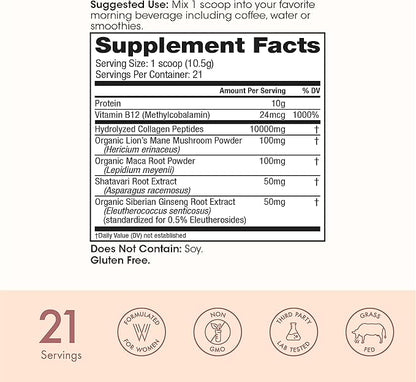Winged Wellness Glow Up AM Collagen B12 I 21 Servings