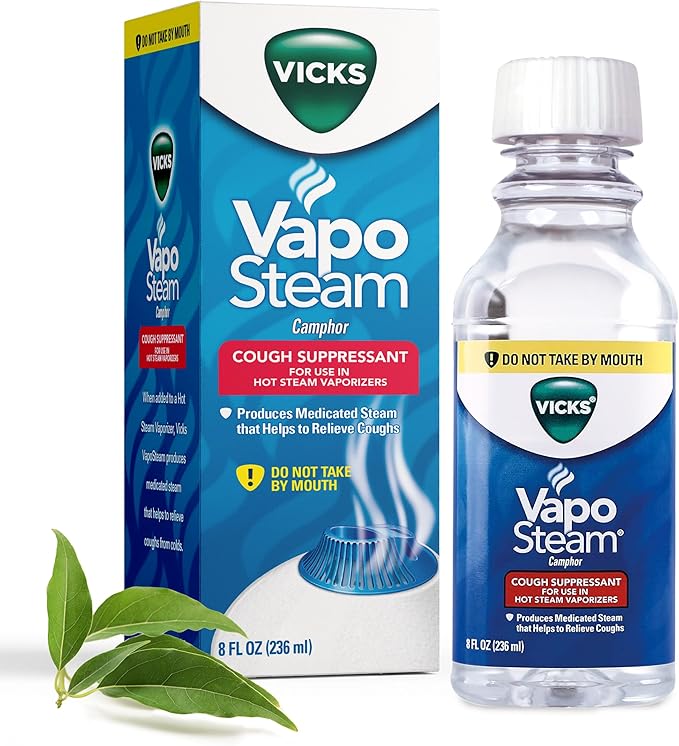 Vicks VapoSteam Medicated Liquid with Camphor, 8 Oz