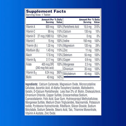 One A Day Men’s Multivitamin, Supplement B12, Calcium 200 count