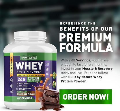 Whey Protein Powder 100% Pure 24g Protein, 60 Servings
