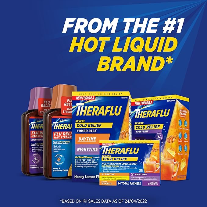 Theraflu Combo Daytime and Nighttime Severe 6 Daytime 6 Nighttime, 6 Berry