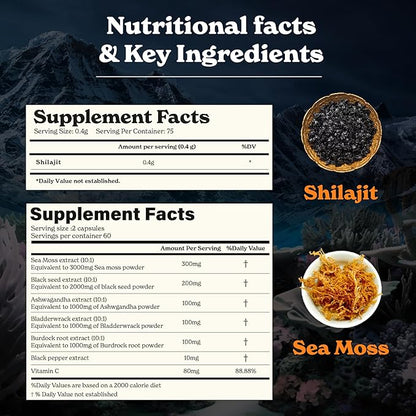Shilajit Resin 30 gm & Sea
