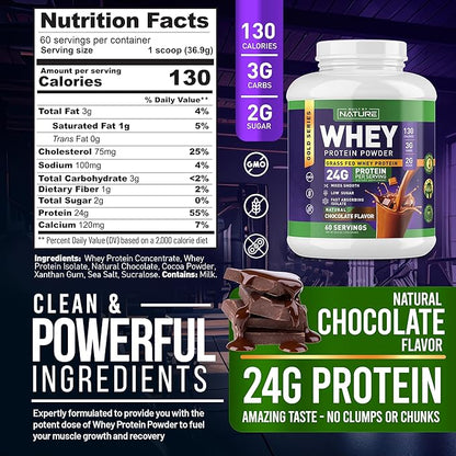 Whey Protein Powder 100% Pure 24g Protein, 60 Servings