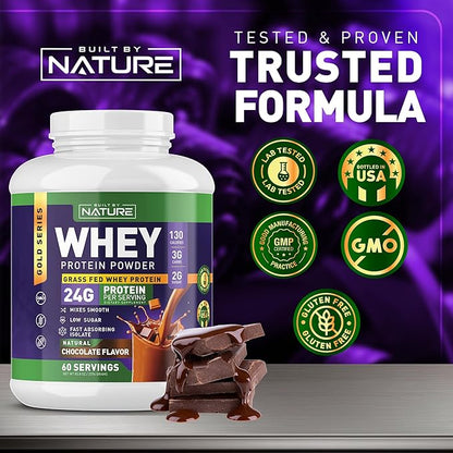 Whey Protein Powder 100% Pure 24g Protein, 60 Servings