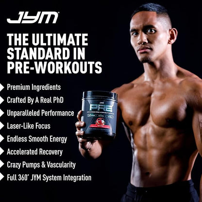 Pre JYM X Shockwave Advanced Pre-Workout Powder Massive Pumps, Citrulline Nitrate, Dynamine, NO3T Betaine, BCAA’s, Nootropics, Creatine, Beta-Alanine, JYM Supplement Science, 20 Servings