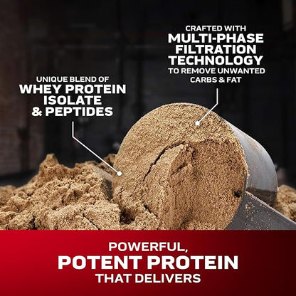Muscletech Whey Protein Powder (Strawberry, 2.2 Pound) - Nitro-Tech Muscle Building Formula with Whey Protein Isolate & Peptides - 30g of Protein, 3g of Creatine & 6.6g of BCAA
