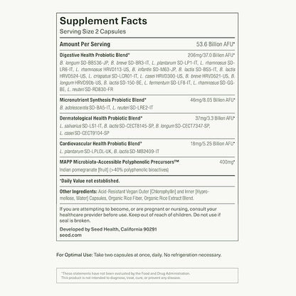 Seed 14 Day Gut Reset - Prebiotic and Probiotic for Women & Men - Digestive Health, Gut Health, Rapid Gut Recovery, Bloating & Constipation Relief - Vegan & Shelf-Stable - 28 Capsules (14-Day Supply)
