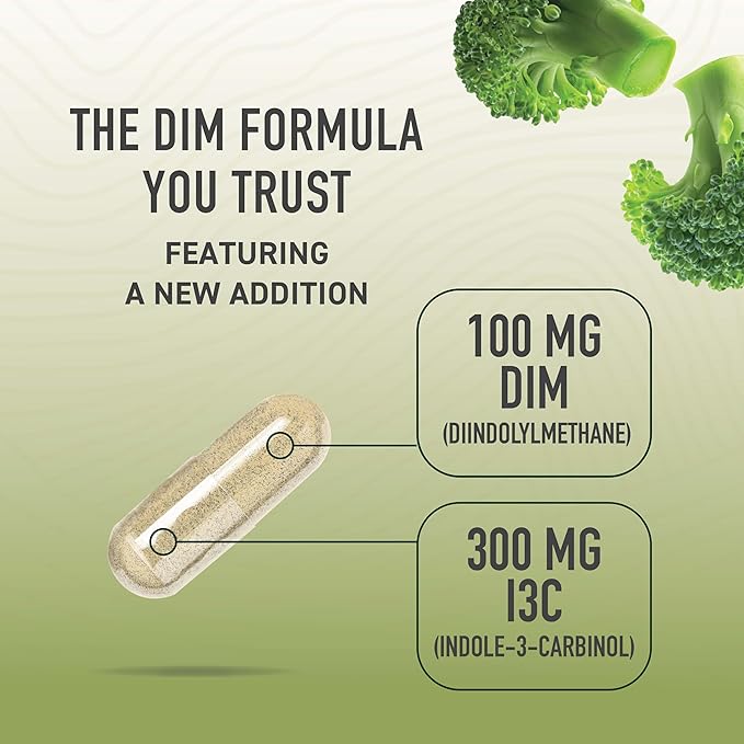 SMNutrition DIM & Indole 3 Carbinol for Hormone Balance for Women & Men | I3C Complex | Estrogen Balance, Menopause Supplements for Womens Health, Antioxidants | Vegan, Non-GMO, Gluten-Free 60 Ct