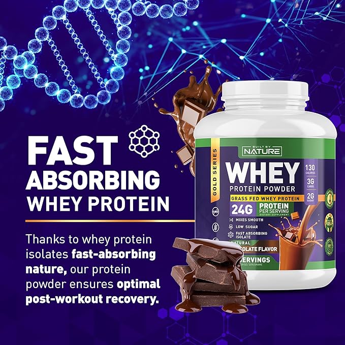 Whey Protein Powder 100% Pure 24g Protein, 60 Servings