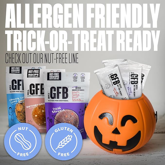 The GFB Fudge Brownie Cookie Protein Bites - Allergen Friendly & Nut Free - Gluten Free, Plant Based, Non GMO, Sustainably Made – Ridiculously Tasty, Healthy, Protein Energy Balls, 4 oz (6 Count)